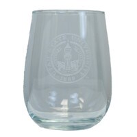 Wine Glass Stemless 16 Oz. Etched Seal